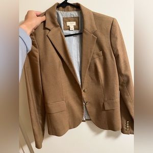 J crew blazer, tan with light blue and cream pin stripes on inside